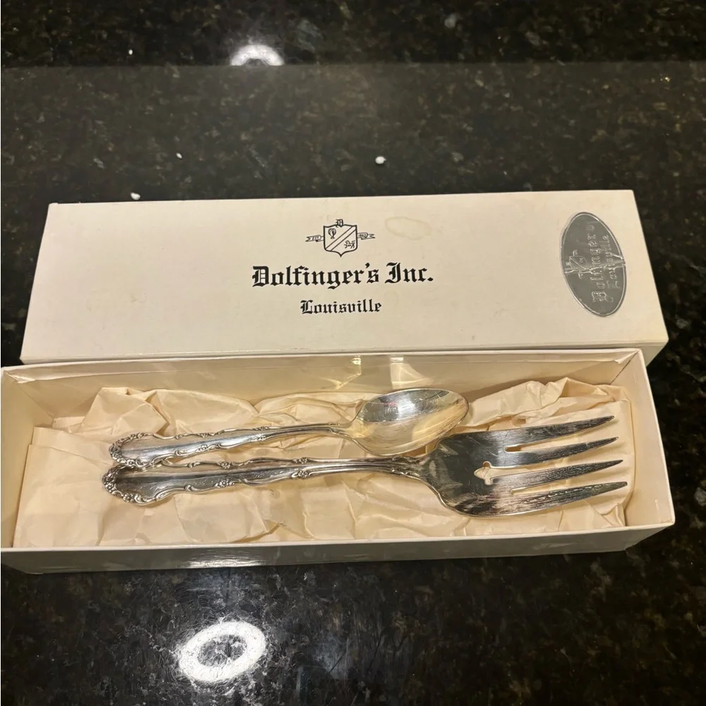 Silver plated fork and spoon